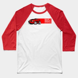 Mach 1 Red with Red Stripe Baseball T-Shirt